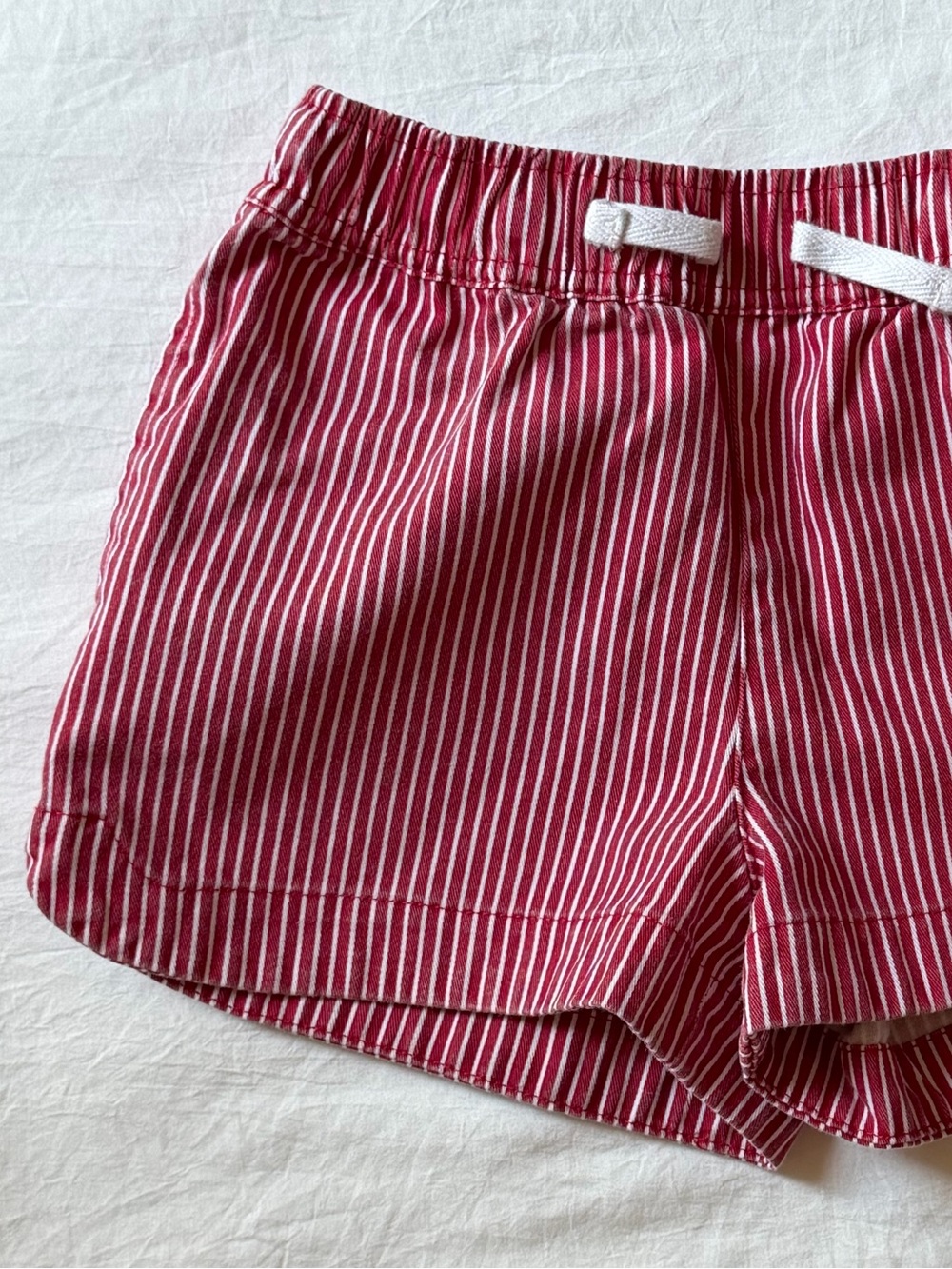 Cotton On Kids Red White Striped Pull-On Shorts Size 3 Fits 5